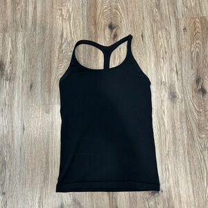 Athleta black razorback tank size S